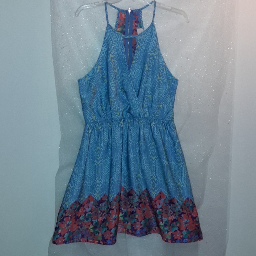 Everly Floral Sleeveless Dress Size Large